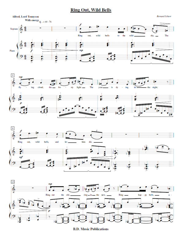 Six Songs, for soprano and piano