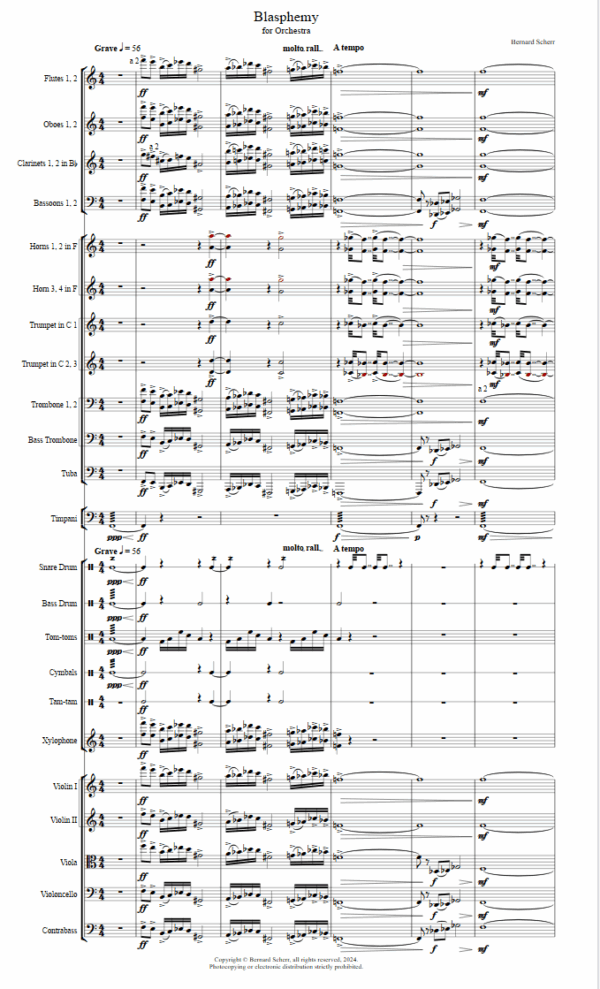 Blasphemy for orchestra